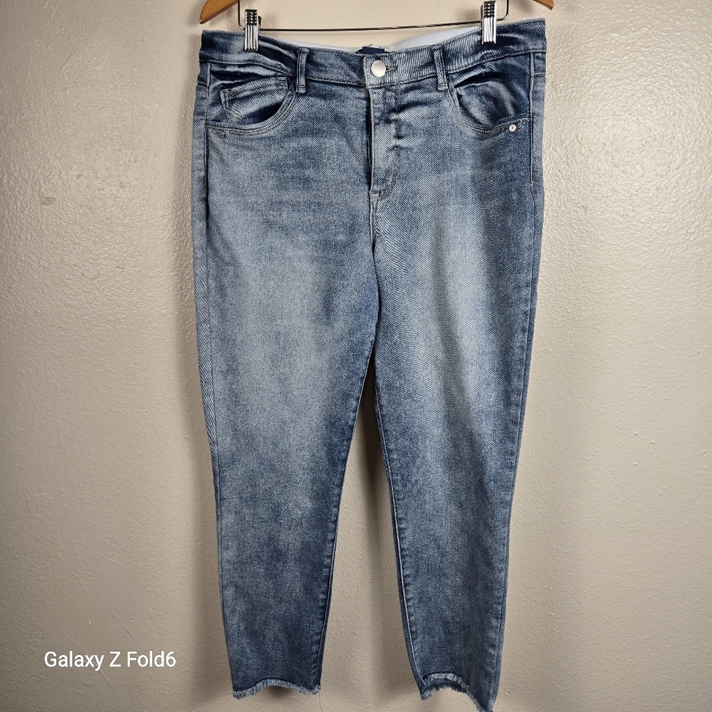 Democracy Ab Solution Jeans Size 14‎ Light Wash Stretch Skinny Denim Jeggings